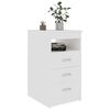 vidaXL Drawer Cabinet White Engineered wood Compact Drawer Cabinet