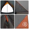 vidaXL Tents with Roof Gray and orange 256 x 266 x 185 cm Polyester