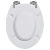 vidaXL Toilet Seats with Soft Close Lids 2 pcs MDF White (2x140798)