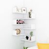 vidaXL Wall Corner Shelf Set of 2 White Engineered Wood Medium