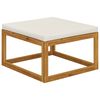 vidaXL Garden Lounge Set Cream Solid acacia wood, fabric (100% polyester)