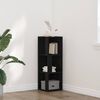 vidaXL Corner Shelves Black Oak 12.99 x 12.99 x 39.37 in