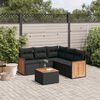 vidaXL Garden Sofa Set Black