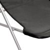 vidaXL Beach Chair Black Textilene and Powder-coated Steel Standard