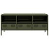 vidaXL TV Cabinet Olive Green Cold-rolled Steel Medium TV Cabinet