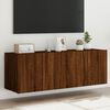 vidaXL TV Wall Cabinet Set of 2 Brown Oak Engineered Wood