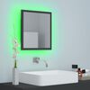 vidaXL Mirror Grey Acrylic, Engineered wood Medium Bathroom Mirror
