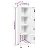 vidaXL Locker Cabinet White Steel Standard Locker Cabinet Rectangular