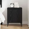 vidaXL Bedside Cabinet Black Oak 15.75 x 11.81 x 19.69 in