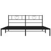 vidaXL Bed Frame Black Powder-Coated Steel Super King Bed Frame