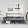 vidaXL Bed Frame Black Steel Full Bed Frame Rectangular Industrial