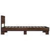 vidaXL Bed Frame Brown oak Engineered wood Small Single Durable