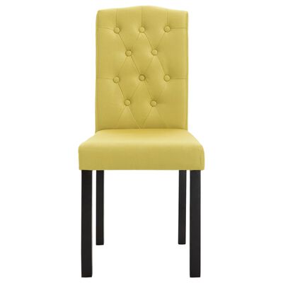 vidaXL Dining Chairs 6 pcs Green Fabric