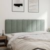 vidaXL Headboard Cushion Light grey Velvet, Foam 60 in wide