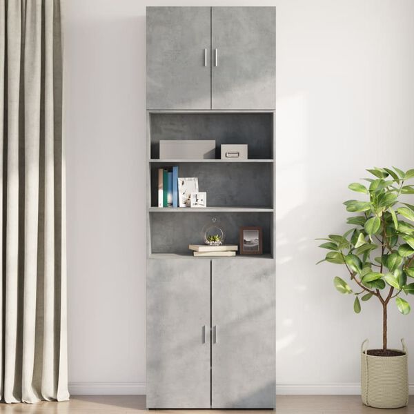 vidaXL Wall Cabinet Concrete Grey Engineered Wood Medium Wall Cabinet