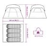 vidaXL Camping Tent Cabin 4-Person Orange Waterproof