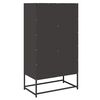 vidaXL Highboard Black Cold-Rolled Steel Tall Cabinet Rectangular