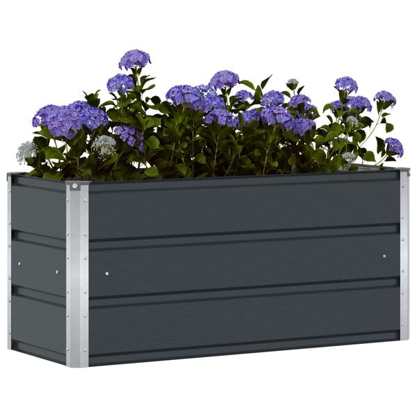 vidaXL Planter Anthracite 39.37 x 15.75 x 17.72 in Steel
