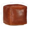 vidaXL Pouffe Tan Genuine goat leather 15.7x15.7x15.7 in Pouffe Cubic
