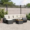 vidaXL Garden Sofa Set Black