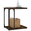 vidaXL Side Table Smoked Oak Engineered Wood, Steel Side Table