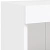 vidaXL TV Wall Unit White Engineered wood, glass Medium to Large