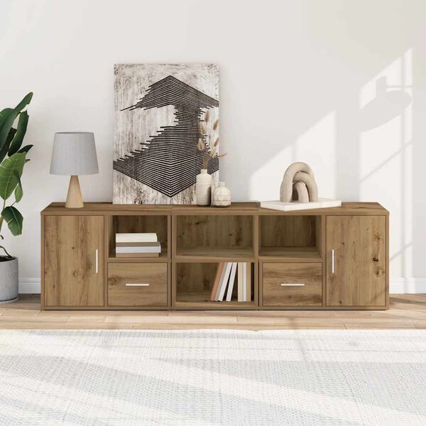 vidaXL Corner Cabinet Artisan Oak Engineered Wood Medium Corner Cabinet