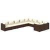 vidaXL Garden Lounge Set Brown