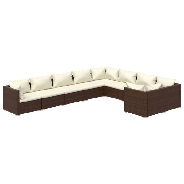vidaXL Garden Lounge Set Brown