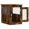 vidaXL Dog Crate Furniture Smoked oak Engineered wood, steel Medium