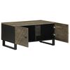 vidaXL Coffee Table Black Solid mango wood, engineered wood, metal Medium