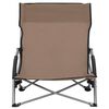 vidaXL Beach Chair Set of 2 Taupe Oxford fabric, Steel Standard
