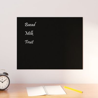 vidaXL Wall-mounted Magnetic Board Black 19.7"x15.7" Tempered Glass