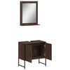vidaXL Bathroom Cabinet Set Brown Oak