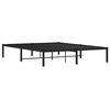 vidaXL Metal Bed Frame without Mattress Black 59.1"x78.7"