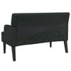 vidaXL Bench Black Faux leather, plywood, solid rubber wood 44.1 in