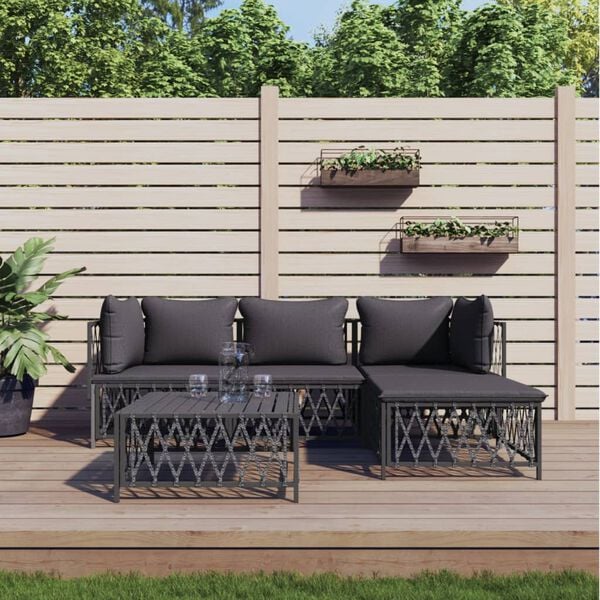 vidaXL Garden Lounge Set Anthracite