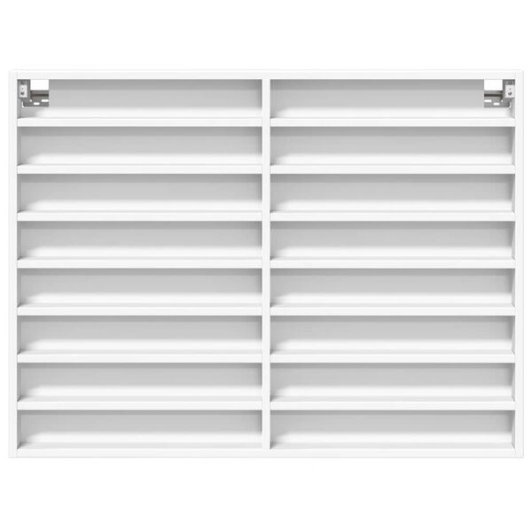 vidaXL Vitrine Cabinet White 39.4x3.3x29.5" Engineered Wood