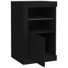 vidaXL Side Cabinet Black Engineered wood, Glass Medium Side Cabinet