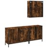 vidaXL Bathroom Cabinet Set Smoked oak