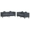 vidaXL Sofa Set Dark Gray Velvet (100% polyester), plywood, solid wood