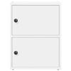 vidaXL Bookcase White Engineered Wood Small Bookcase Rectangular