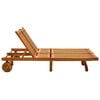 vidaXL 2-Person Patio Sun Lounger with Cushions Solid Acacia Wood