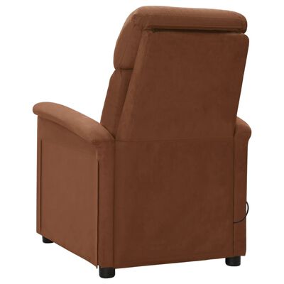 vidaXL Electric Massage Recliner Brown Faux Leather