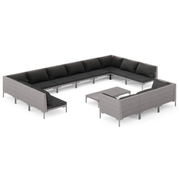vidaXL Garden Lounge Set Dark Grey