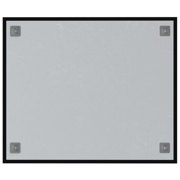 vidaXL Wall-mounted Magnetic Board Black 23.6"x19.7" Tempered Glass