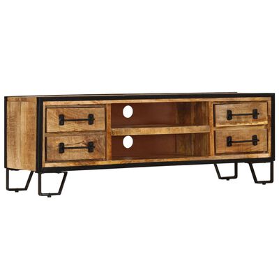 vidaXL TV Cabinet with Drawers 47.2"x11.8"x15.7" Solid Mango Wood