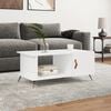 vidaXL Coffee Table White Engineered wood, iron Medium Coffee Table