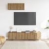 vidaXL TV Cabinet Set Set of 3 Artisan Oak Engineered Wood Medium