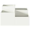 vidaXL Garden Planter White 100 x 100 x 48 cm Steel